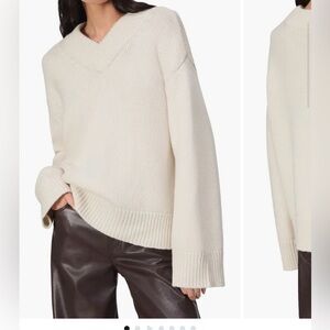 rag & bone Cream V-Neck Sweater
